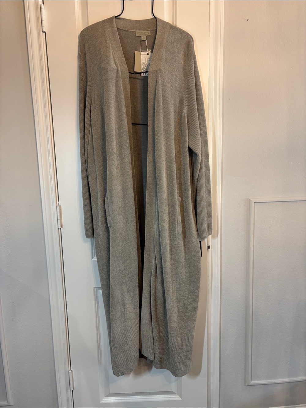 NWT Barefoot Dreams Cozychic Ultra Lite Long Open Cardigan in Harbor Haze. 2X